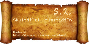 Skultéti Krisztián névjegykártya